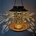 thumbnail image 4 of Xerdsx Heated Hummingbird Feeder, Solar LED Iron Metal Bird Feeder Hanging Lamp, 4 of 7