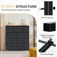 thumbnail image 5 of Simenmax 9 Drawers Dresser for Bedroom, Tall Fabric Closet Chests Organizer Tower Furniture with Wooden Top Metal Frame for Bed Room, Living Room, Hallway, Entryway,Black Wood, 5 of 8
