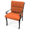 thumbnail image 3 of Jordan Manufacturing Sunbrella 44" x 22" Spectrum Cayenne Orange Solid Rectangular Outdoor Chair Cushion with Ties and Hanger Loop, 3 of 12