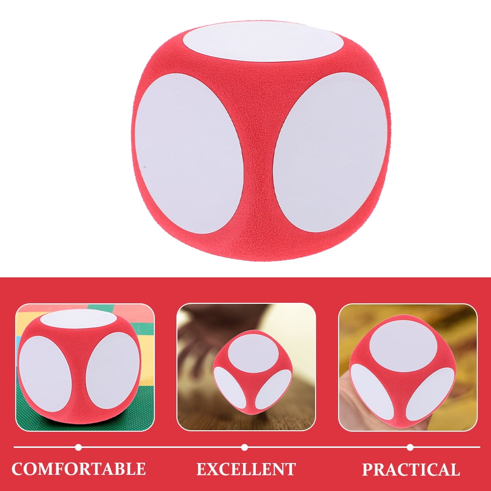 Dés Vierges, Dés Portables En EVA Pour Graffitis Pour Enfants, écriture De Lettres, Chiffres Et Dessin, Bloc De Cube Blanc Effaçable Pour Jeux Pédagogiques, Divertissement, Enseignement Et(Rouge