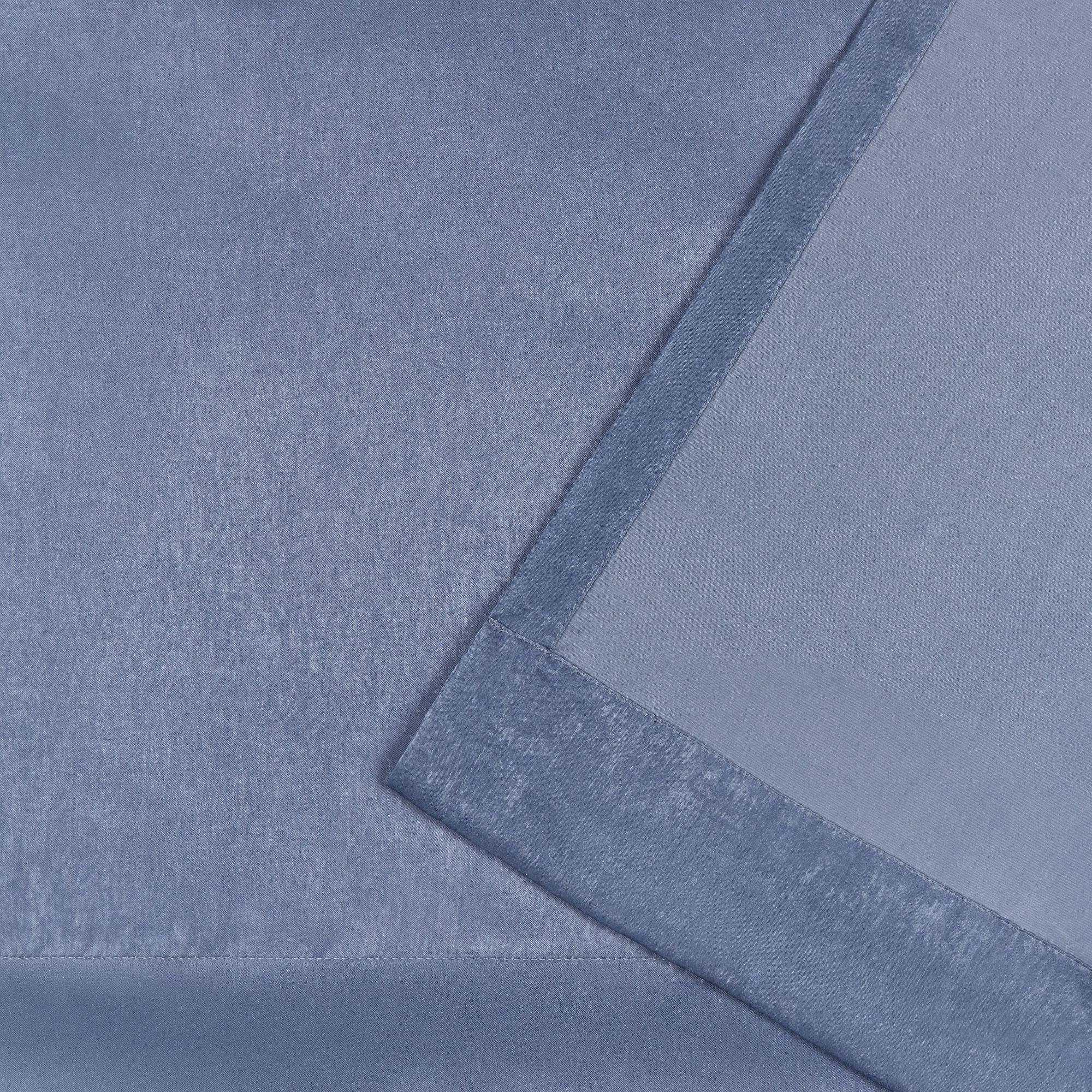 Exclusive Home Bari Light Filtering Spiral Loop Tab Top Curtain Panels, 54"x84", Slate Blue, Set of 2