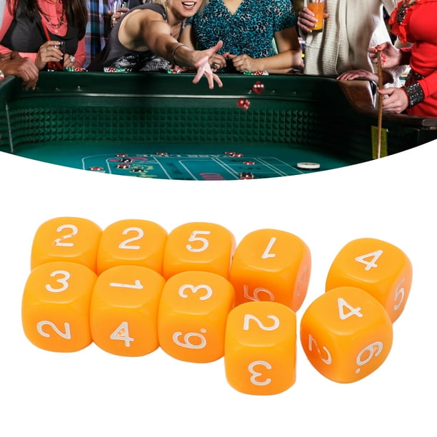 Dados de Números, 20 Piezas de Plásstico Ligero, 6 Lados, Mini Dados de Números, Juego de Dados de Esquina Redonda para Juegos de Mesa, Herramient de Enseñanza