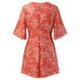thumbnail image 4 of Women's Casual Tennis Dress Women's 2023 Lady Elegant Knitting Lace Cape Dress Plus Size Fashion Printing Neck Half Sleeve Pencil Dresses Orange S, 4 of 4