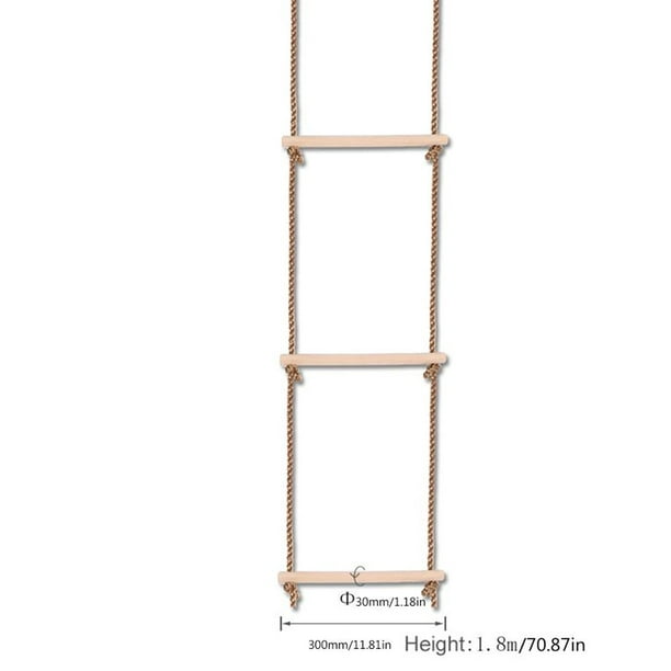 Rope Ladder With 6 Wooden Rungs Rope Ladder Climbing Ladder Swing 