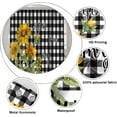 thumbnail image 5 of Buffalo Plaid Shower Curtain Farmhouse Sunflowers You are my Sunshine Themed Shower Curtains for Bathroom Bathtubs Decor Washable Durable Polyester Fabric 72x84 Inch with Hooks, 5 of 6