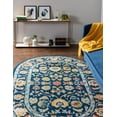 thumbnail image 3 of Rugs.com Aurelia Collection Rug – 5' x 8' Oval Navy Blue Medium-Pile Rug Perfect For Living Rooms, Large Dining Rooms, Open Floorplans, 3 of 4
