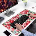 thumbnail image 2 of Long Mouse Pads for Desk,Pioneer Flower Floral Print Pattern Desk Mats on Top Of Desks, Desk Mouse Pad Extra Large with 3mm Non-Slip Base and Stitched Edge for Gaming,Office,Work,Home 31.5"x15.7", 2 of 6