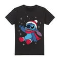 thumbnail image 1 of Lilo & Stitch Mens Snowflake Christmas T-Shirt, 1 of 4