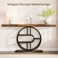 thumbnail image 2 of QinaQin 55-Inch Industrial Style Console Table, Four-Tier Round Base Entryway Table, Sofa Back Table, Narrow Entryway Side Table, Hallway Side Table, 2 of 8
