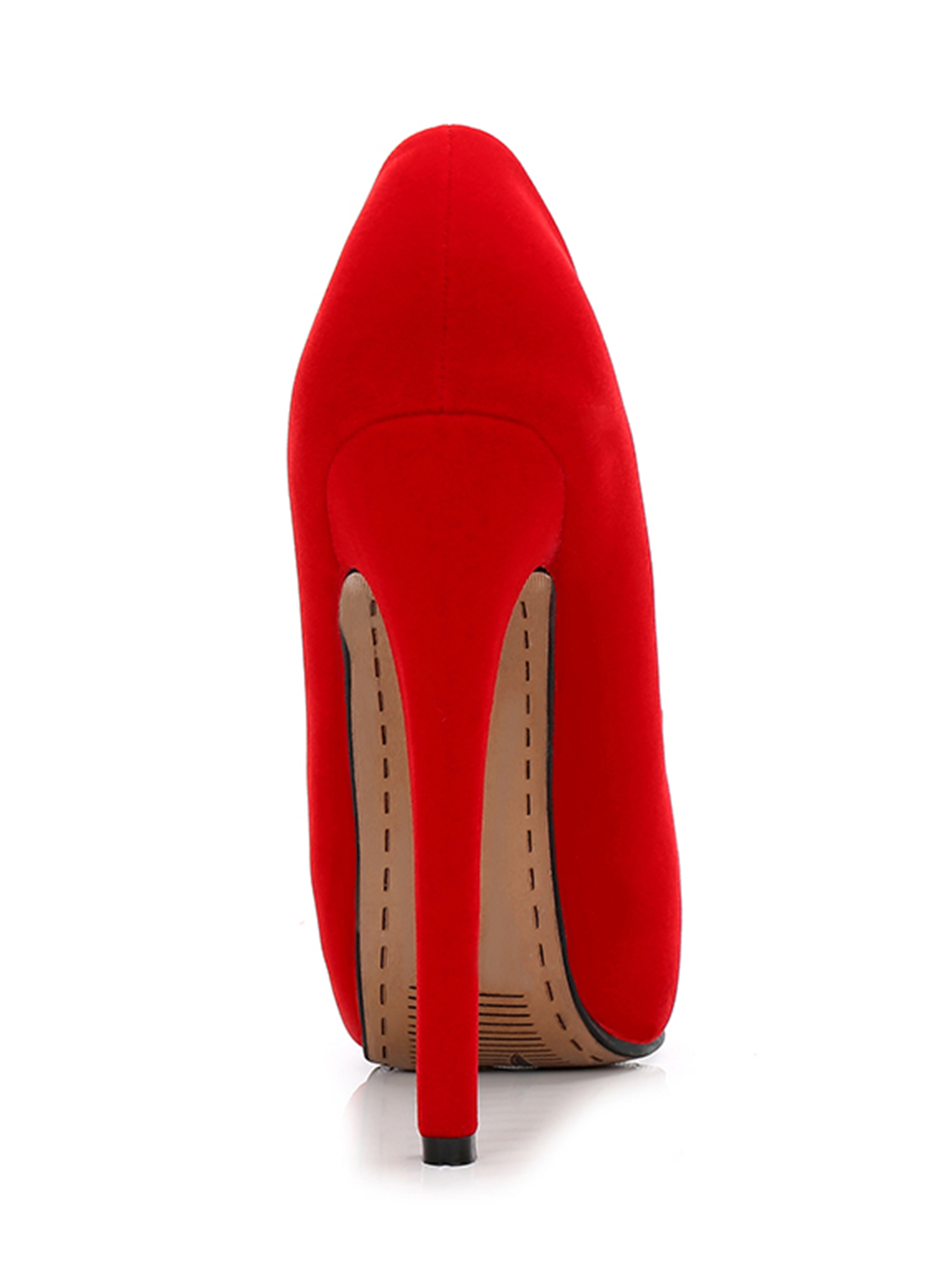 Daeful Women Lightweight High Heel Platform Pump Wedding Stiletto Heels Walking Fashion Dress Shoes Red (14cm) 11 - image 5 of 9