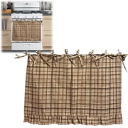 Farmhouse Oven & Dishwasher Skirt Curtain, Decorative Hidden Cover for Kitchen Appliances, Multi-Color Plaid
