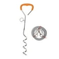 thumbnail image 2 of Estaca de de acero metálico de 3 metros/5 metros, doble collar, Cable, correa de , cachorro de perro 6mmx5Meter Plata Zulema Cable de amarre para perros, 2 of 8