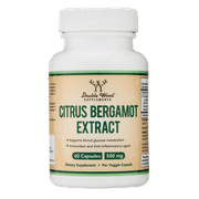 Citrus Bergamot Extract 500mg (Patented, Clinically Tested Bergamonte Formula) 60 Capsules