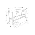 thumbnail image 2 of Monarch Specialties Bench, 42" Rectangular, Dining Room, Kitchen, Upholstered, Wood, Transitional, 2 of 3