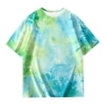 thumbnail image 4 of Shadoumai Toddler Girl Tops 5t Letter Print Round Neck Short Sleeve T Shirt Casual Summer Tops Summer Clothes for Girls, 4 of 4