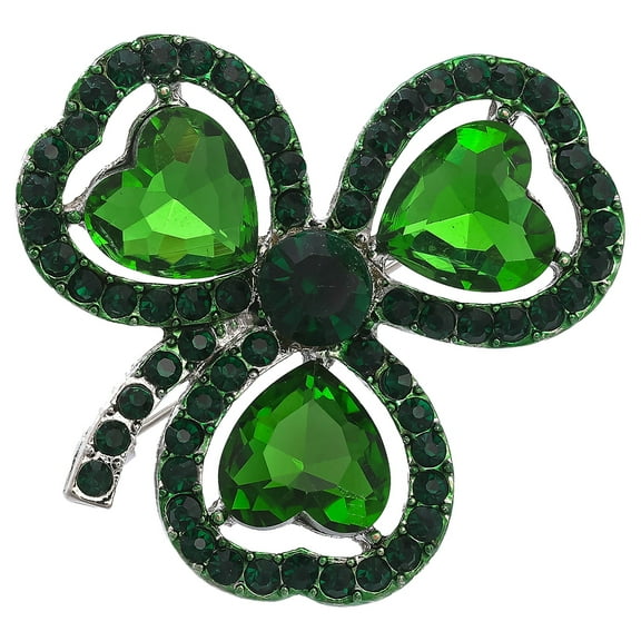HOKARUA Shamrock Lapel Pin Women Clothes Brooch St Patrick's Day Party Lapel Pin Jewelry Scarf Brooch