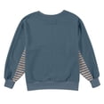 thumbnail image 4 of Jamicy Chandails en Molleton pour Femmes Cadeau Tendance pour Femmes Chandail en Molleton Surdimensionné 2025 Décontracté Ample à Rayures Colorblock Manches Longues Col Rond Tunique, 4 of 7