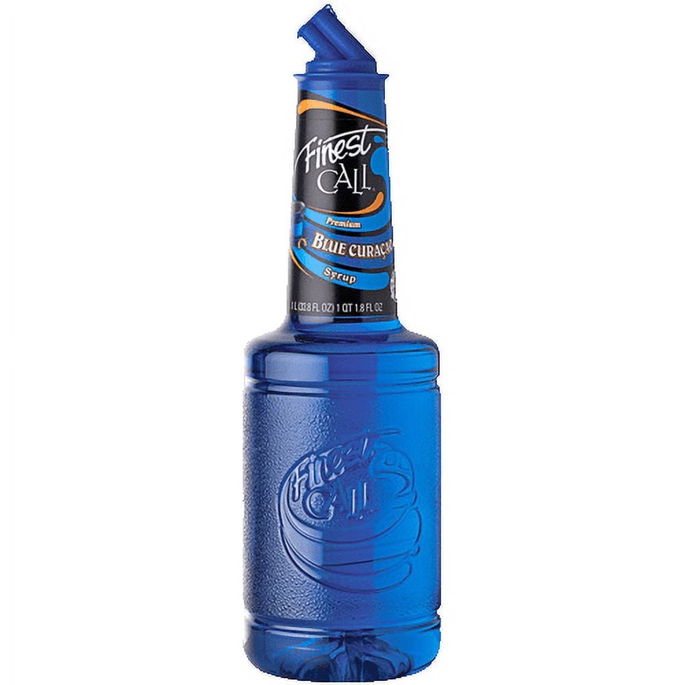 Finest Call 1 Liter Premium Blue Curacao Syrup – Non-Alcoholic Cocktail Enhancer for Delicious Drinks