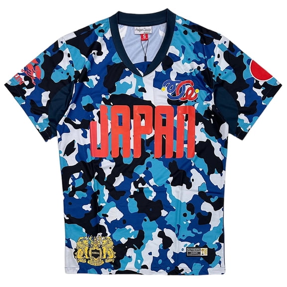 Japan International Team Men's 1990 Retro Soccer Jersey by Headgear Classics (X-Small, Blue)