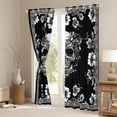 thumbnail image 3 of Feelyou Western Hippie Skeleton Curtains Pack of 2 (42x84 Each), Western Gothic Romantic Curtains Blackout, Vintage Bohemian Damask Bedroom Curtains, Blackout Curtains Bedroom Decor, 3 of 6