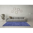 thumbnail image 3 of Ahgly Company Indoor Square Abstract Blue Modern Area Rugs, 3' Square, 3 of 4