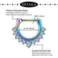 thumbnail image 3 of Briana Williams Clicker Nose Hoop Rings Hinged Cubic Zirconia Ear Nose Piercing for Women Girls, 3 of 5