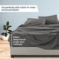 thumbnail image 3 of Pure 1000 Thread Count PIMA Cotton- Sateen Weave 4-Piece California King(72"X84") Dark Gray Single Ply Yarns, Sateen Weave, Fits Mattress 16"inch Deep Pocket, 3 of 3