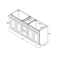thumbnail image 6 of Disar 63'' Double Bathroom Vanity With Drawer Base Only, 6 of 6