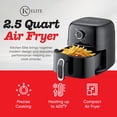 thumbnail image 2 of Kitchen Elite 2.5 Qt. Compact Mechanical Air Fryer, 30 Min Timer, Countertop Cooker, Black, 2 of 8