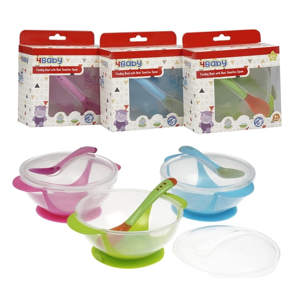 Suction Bowl with Heat Sensitive Spoon- SHIP 1 PC RANDOMLY