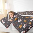 thumbnail image 4 of Homewish Lovely Gingerbread Man Full Size Comforter Sets,Chic Christmas Snowman Bedding Comforter Set,Merry Xmas Bedding Sets For Girls Boys,Ultra Soft Home Decor Reversible,3-Piece, 4 of 8