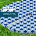 thumbnail image 5 of Sorfey Round Table Cover Fitted Picnic Tablecloth with Umbrella Hole, Red 60", 5 of 9