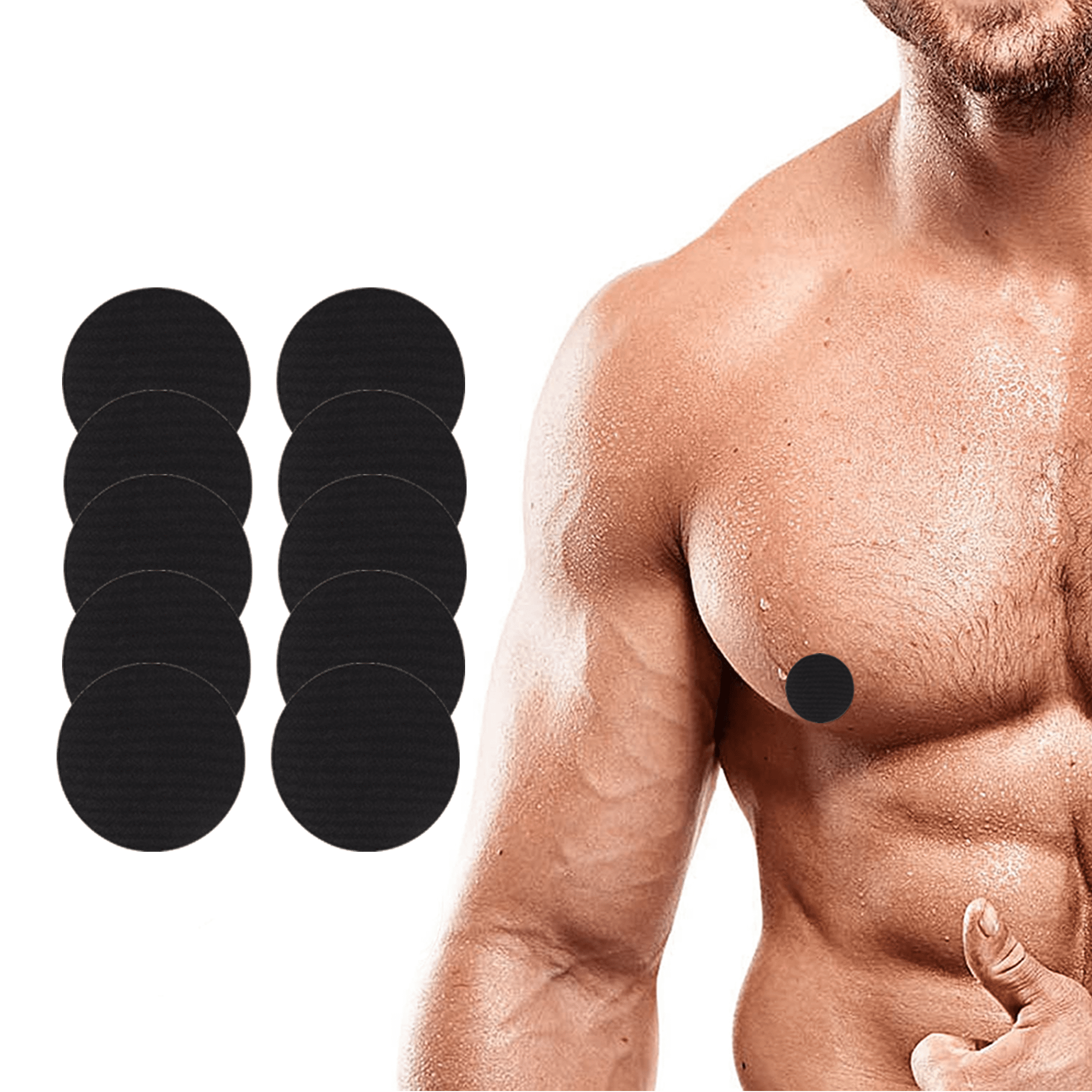 BIMEI 10 Pieces Nipple Covers for Men, AntiChafing Nipple Protector