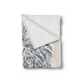 thumbnail image 2 of Modern Soft Flannel Fleece Blanket, Portrait of a Lion King of the Forest Wildlife Animal Zodiac Sign Illustration, Cozy Plush for Indoor and Outdoor Use, 70" x 90", Slate Blue Beige, by Ambesonne, 2 of 5