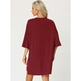 thumbnail image 5 of DARING DIVA Women's 2-Piece Plus Size Workout T-Shirt with Biker Shorts Set XL Red, 5 of 7