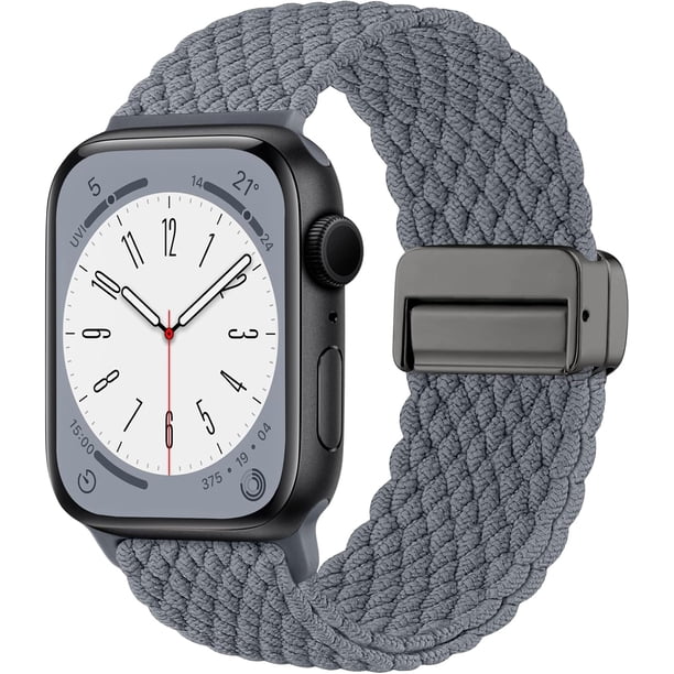 Solo Loop Compatible con Correa Apple Watch 45mm 44mm 49mm 46mm 42mm 41mm 40mm 38mm Hombre Mujer, Correas Ajustable Magnética Elástica de Nylon para iWatch Series 11 10 SE Ultra 9 8 7 6 5 4 3 2 1