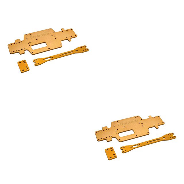Vogacara Placa inferior de caja de cambios tablero de capas Control remoto 1:28 piezas regalos reemplazo para Wltoys 284131 K979 K989 K999 oro Oro 2piezas Vogacara CBP206168