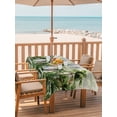 thumbnail image 2 of Outdoor Tablecloth with Umbrella Hole for Patio/Picnic/Party/Camping, Tropical Forest Waterproof Table Cloth Rectangle Table Cover Washable, Summer Botanical Palm Trees Banana Leaves Green (60"x 84"), 2 of 9