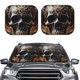 thumbnail image 2 of Fotbe Gold Pattern Black Skull Juego de 2 Piezas de Parasoles para Parabrisas | Bloqueador Solar para Auto | Accesorios Plegables para Protección Solar Interior-Medium, 2 of 6