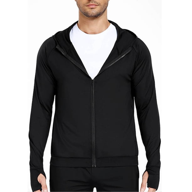 Ceisia Men's Athletic Hooded Zip-Up Jacket | Slim-Fit Sweatproof Training & Outdoor Sports Top Gift