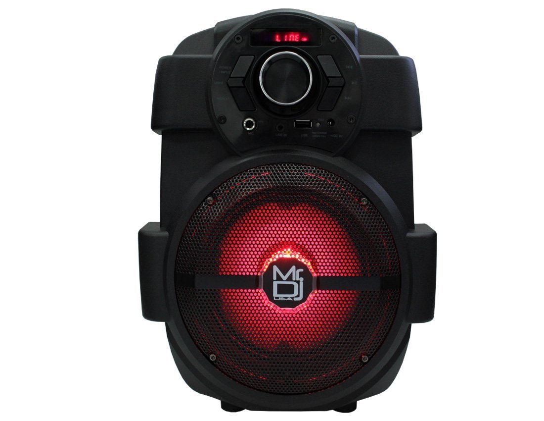 2 MR DJ PSE65BT Bluetooth Speaker 6.5" Portable Active Speaker with Rechargeable Battery Party Speaker with Bluetooth 1000 Watts P.M.P.O - image 3 of 7