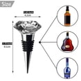 thumbnail image 3 of JETKONG 3 Pcs Wine Stoppers Crystal Wine and Beverage Bottle Stopper Diamond Decorative Wine Bottle Stopper (Crystal) Crystal x, 3 of 7