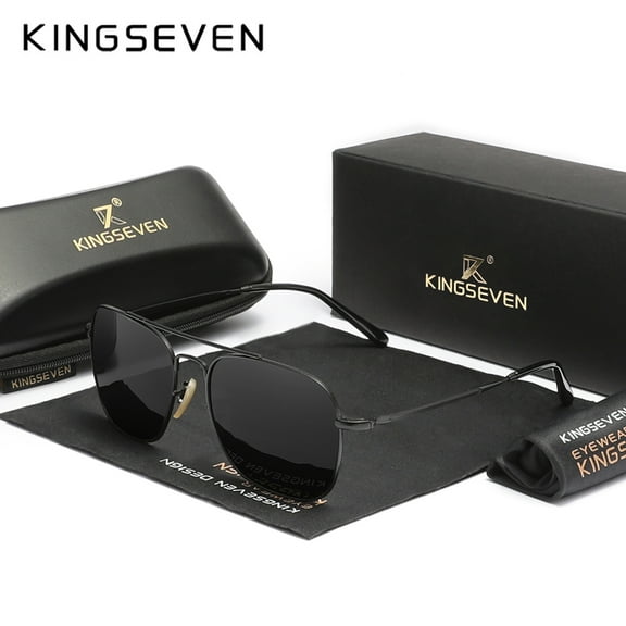 KINGSEVEN Vintage Alloy Design Sunglasses Polarized UV400 Leisure Walking Eyewear