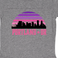 thumbnail image 3 of Inktastic Portland Oregon Retro Sunset Skyline Girls Baby Bodysuit, 3 of 4