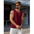 thumbnail image 2 of COOFANDY Waffle Knit Tank for Men Summer Sleeveless Shirt Stretch Textured Basic Tee Shirt Wide Sleeve, 2 of 6