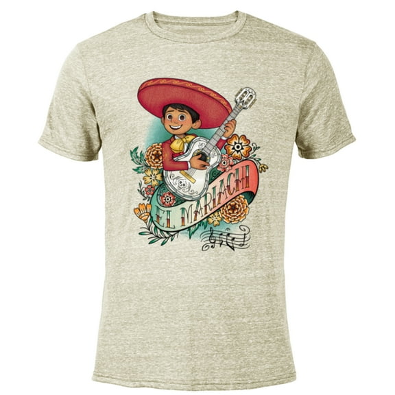 Disney and Pixar’s Coco Miguel El Mariachi - Short Sleeve Blended T-Shirt for Adults - Customized-Yellow