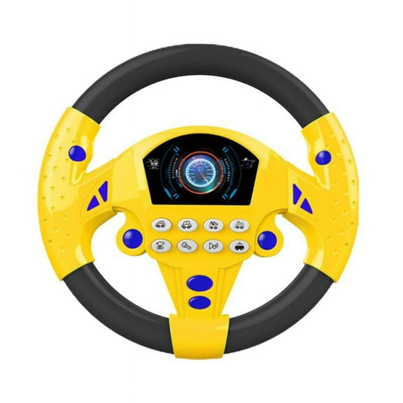Electronic Steering Wheel Toy, Non-Slip Soft Adsorption Steering Wheel Car Seat Toys, for Early Childhood Driver Boys and