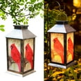 thumbnail image 2 of Outdoor Hanging Solar Lanterns, Solar Powered LED Cardinal Lights, Waterproof Garden Light with Red Bird Pattern Table Patio Yard Pathway Decor, 2 of 7