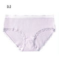 thumbnail image 2 of Minnieouse 3 piezas de ropa interior de algodón para mujer, calzoncillos transpirables para niñas, absorbe la humedad Ropa interior violeta L, 2 of 6