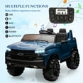 thumbnail image 5 of Luku Kids Electric Ride on Car 2-Seater Truck, 24V Battery Powered SUV Licensed Chevrolet with Parent Remote Control, 4 Spring Suspension, Storage, Music, Lights, Double Open Doors for Boys, Blue, 5 of 7